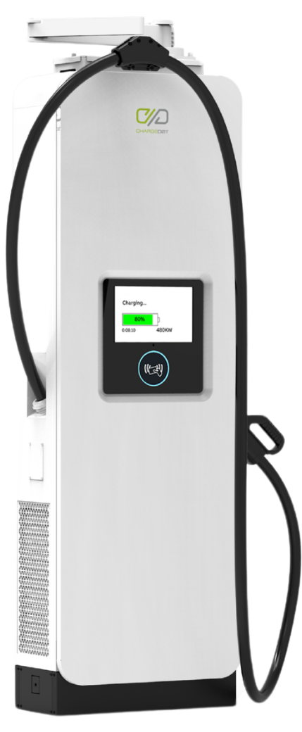 ChargeDot liquid-cooled high power charging floor dispenser